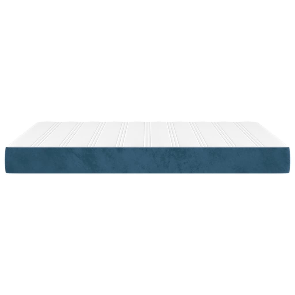 Pocket Spring Mattress Dark Blue 140x210x20 cm Velvet