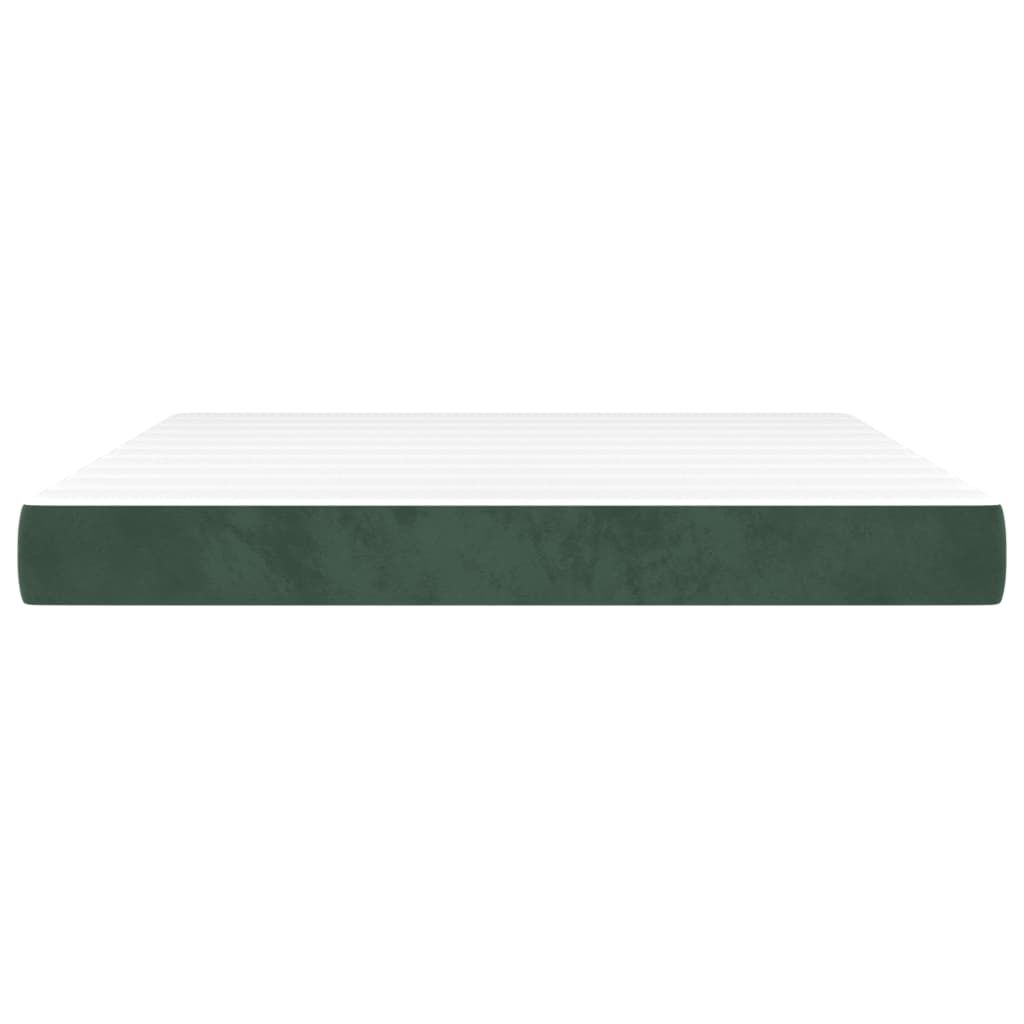 Pocket Spring Mattress Dark Green 160x210x20 cm Velvet