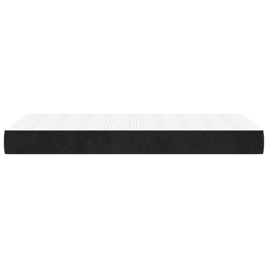 Pocket Spring Mattress Black 90x220x20 cm Velvet