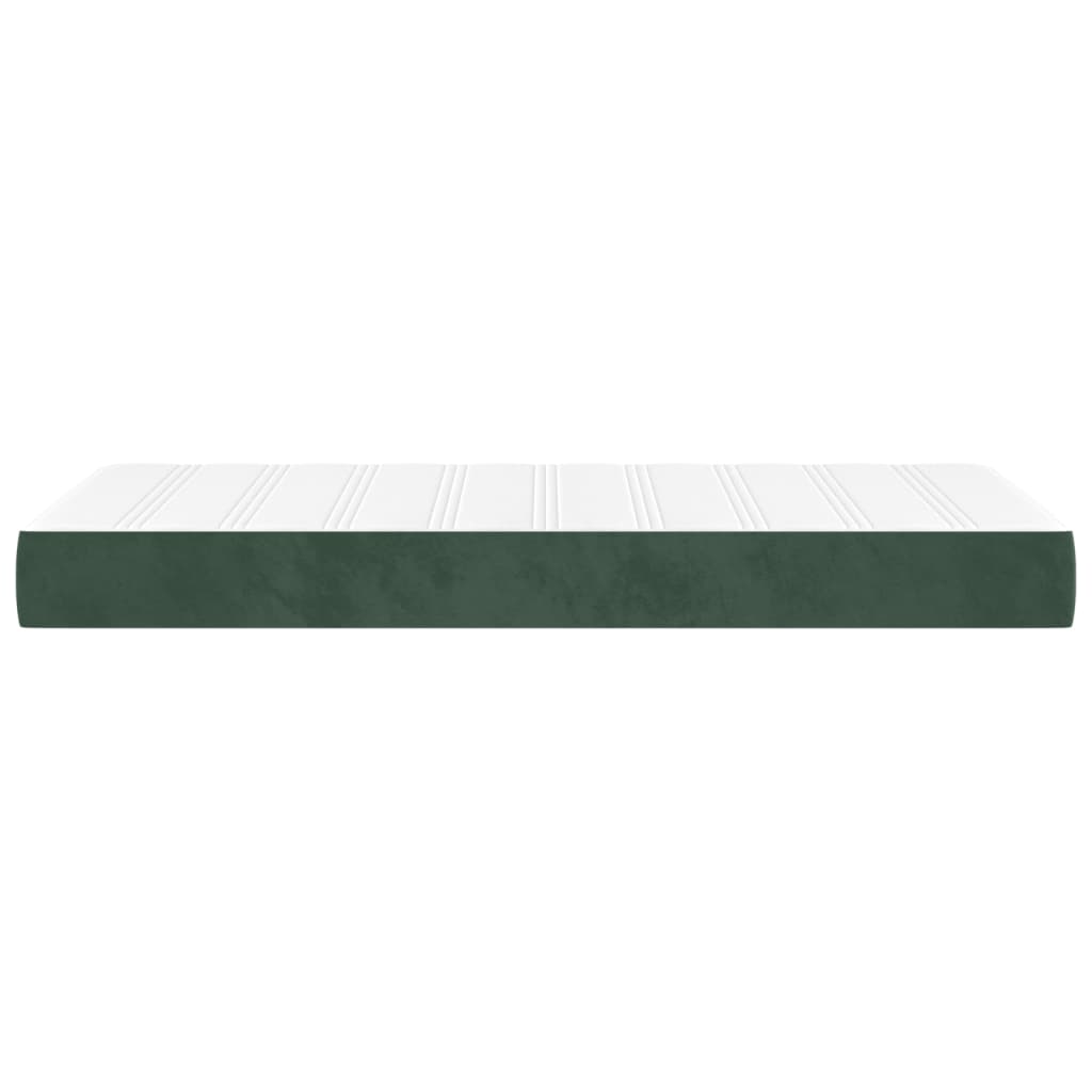 Pocket Spring Mattress Dark Green 90x220x20 cm Velvet
