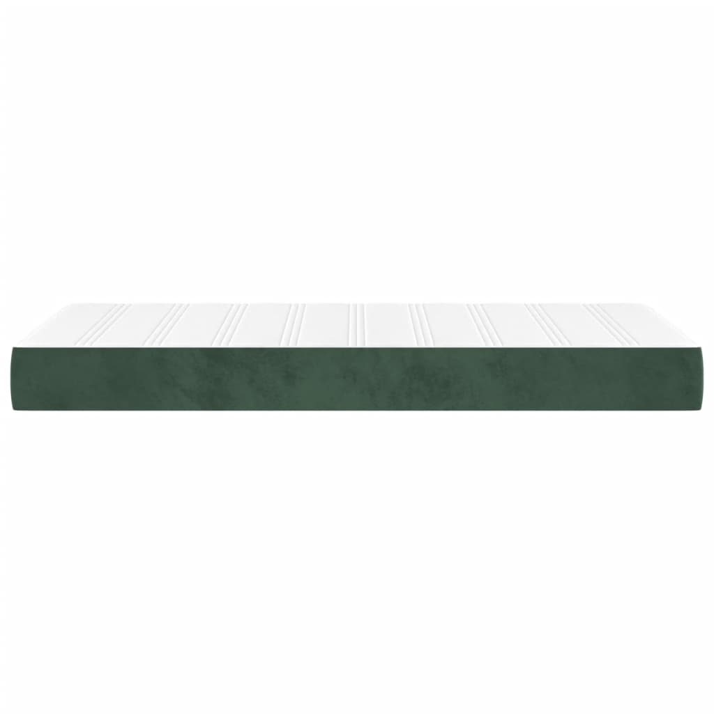 Pocket Spring Mattress Dark Green 100x220x20 cm Velvet
