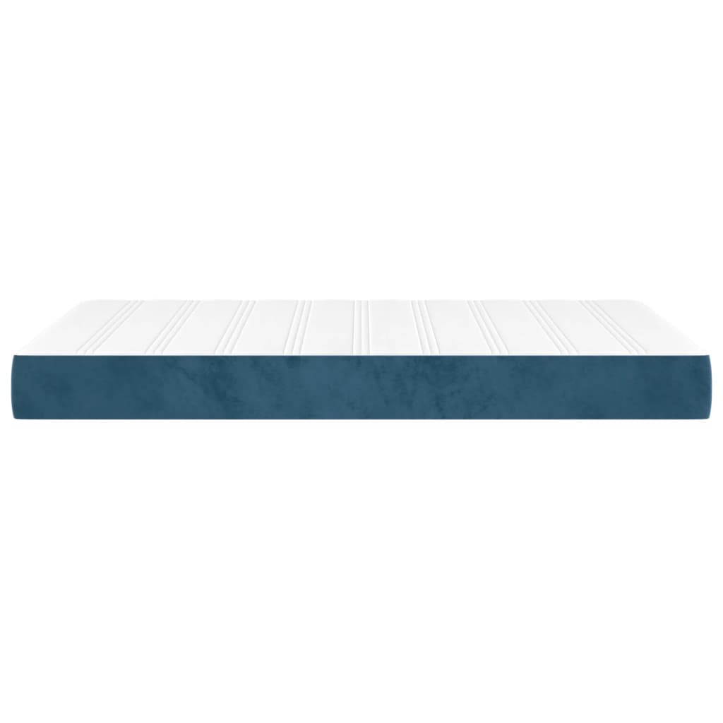 Pocket Spring Mattress Dark Blue 120x220x20 cm Velvet
