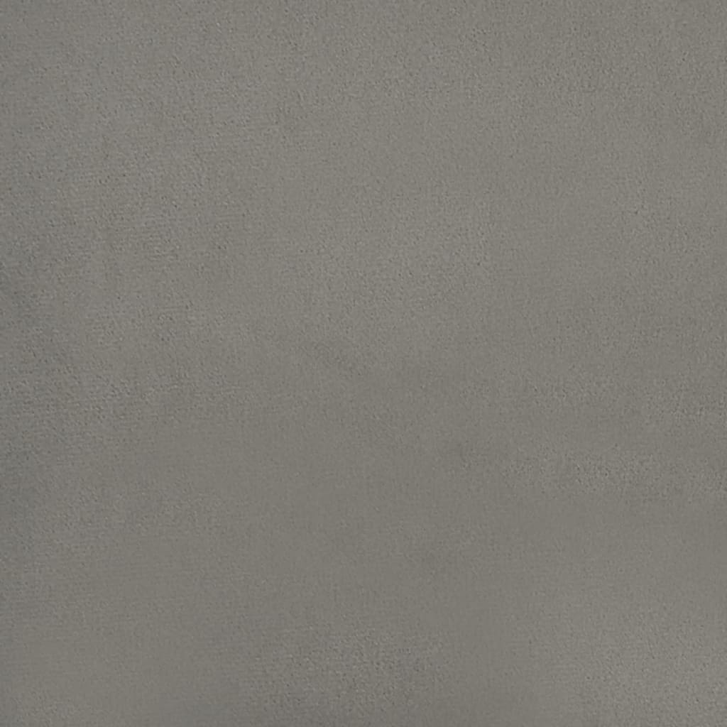 Pocket spring mattress light grey 140x220x20 cm velvet
