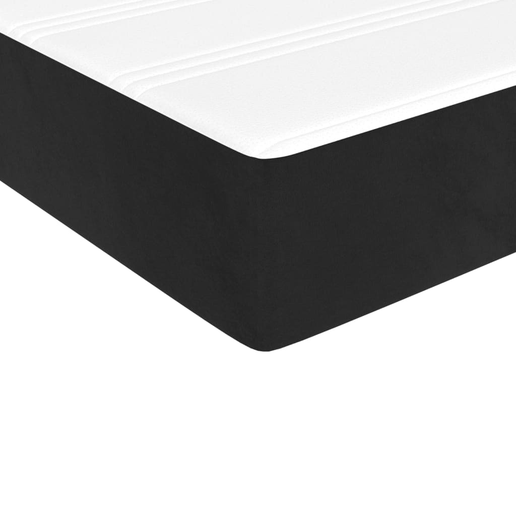 Matelas à ressorts ensachés noir 140x220x20 cm velours