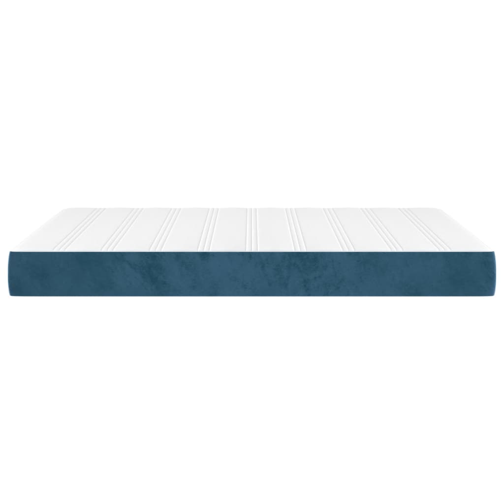 Pocket Spring Mattress Dark Blue 140x220x20 cm Velvet