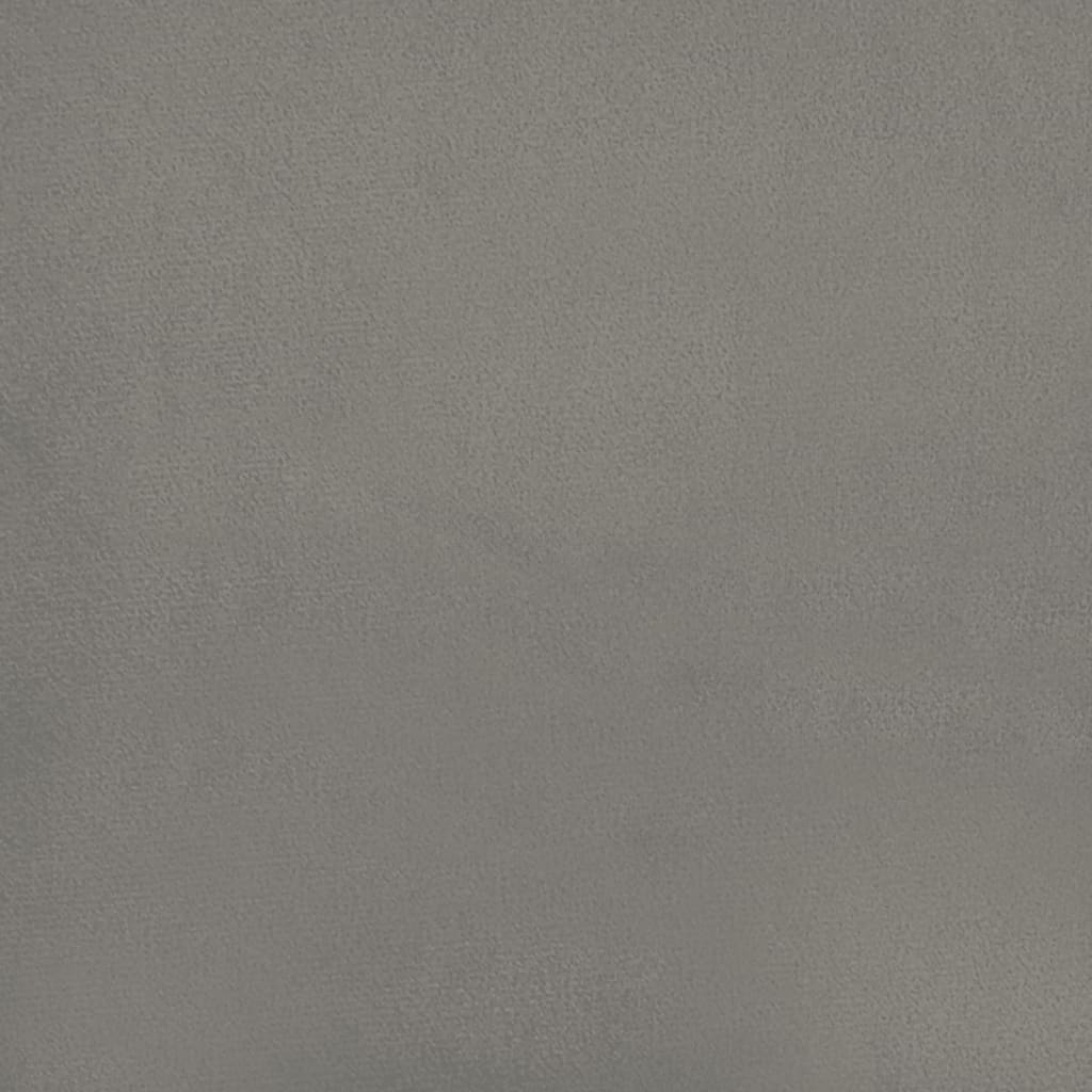 Pocket spring mattress light grey 160x220x20 cm velvet