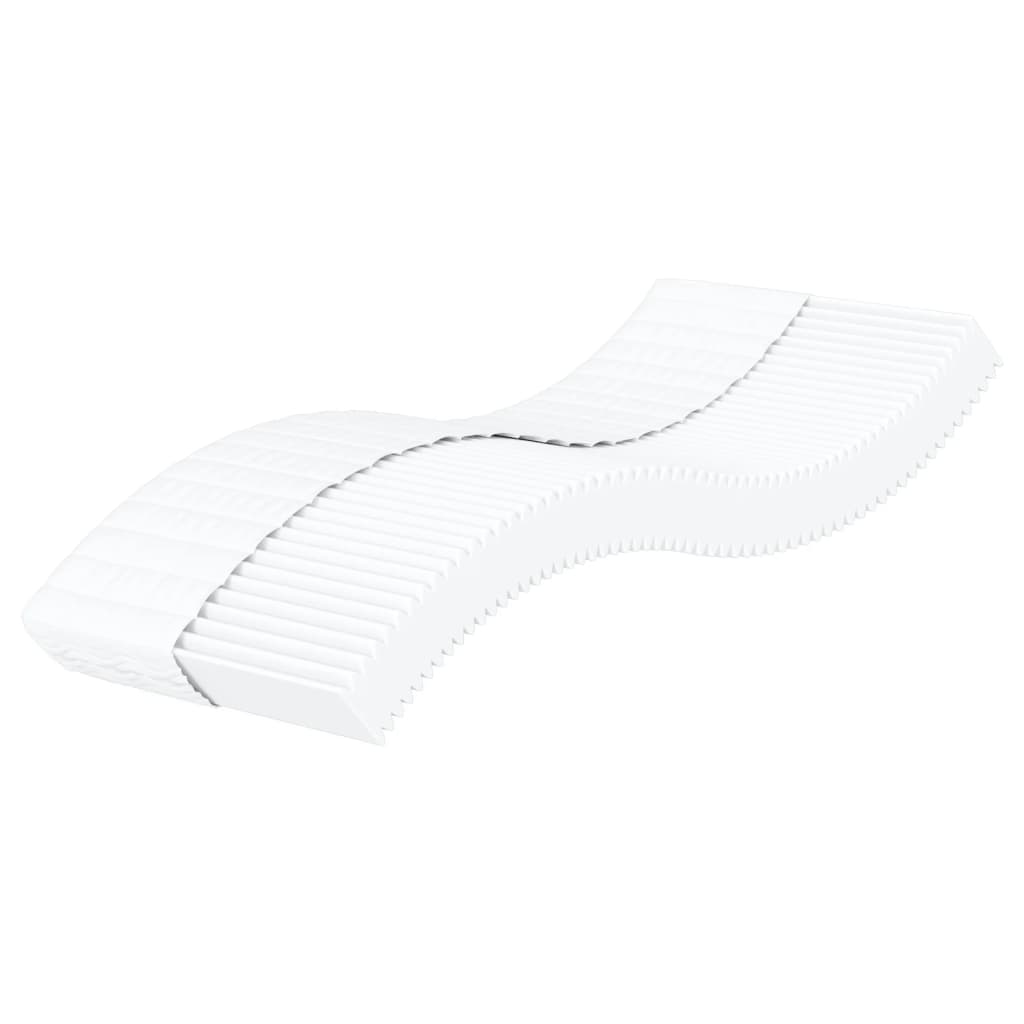Foam mattress white 90x210 cm hardness H2 H3