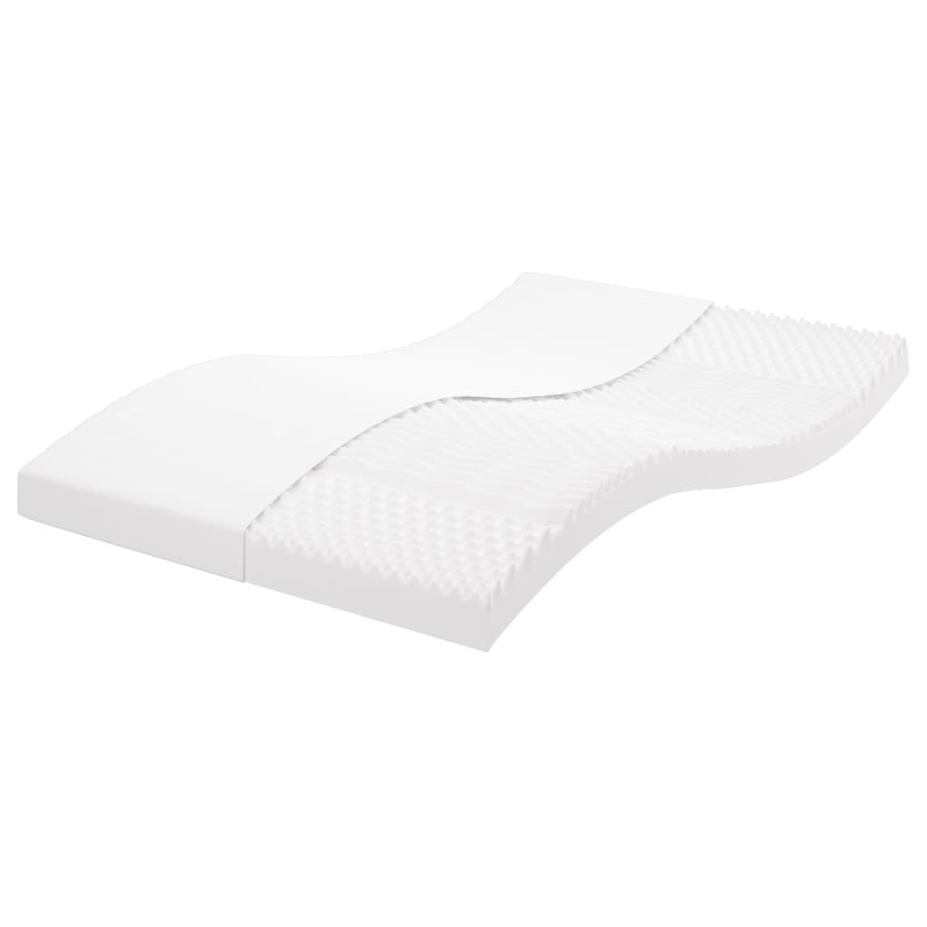 Foam mattress white 120x220 cm 7-zone hardness level 20 ILD