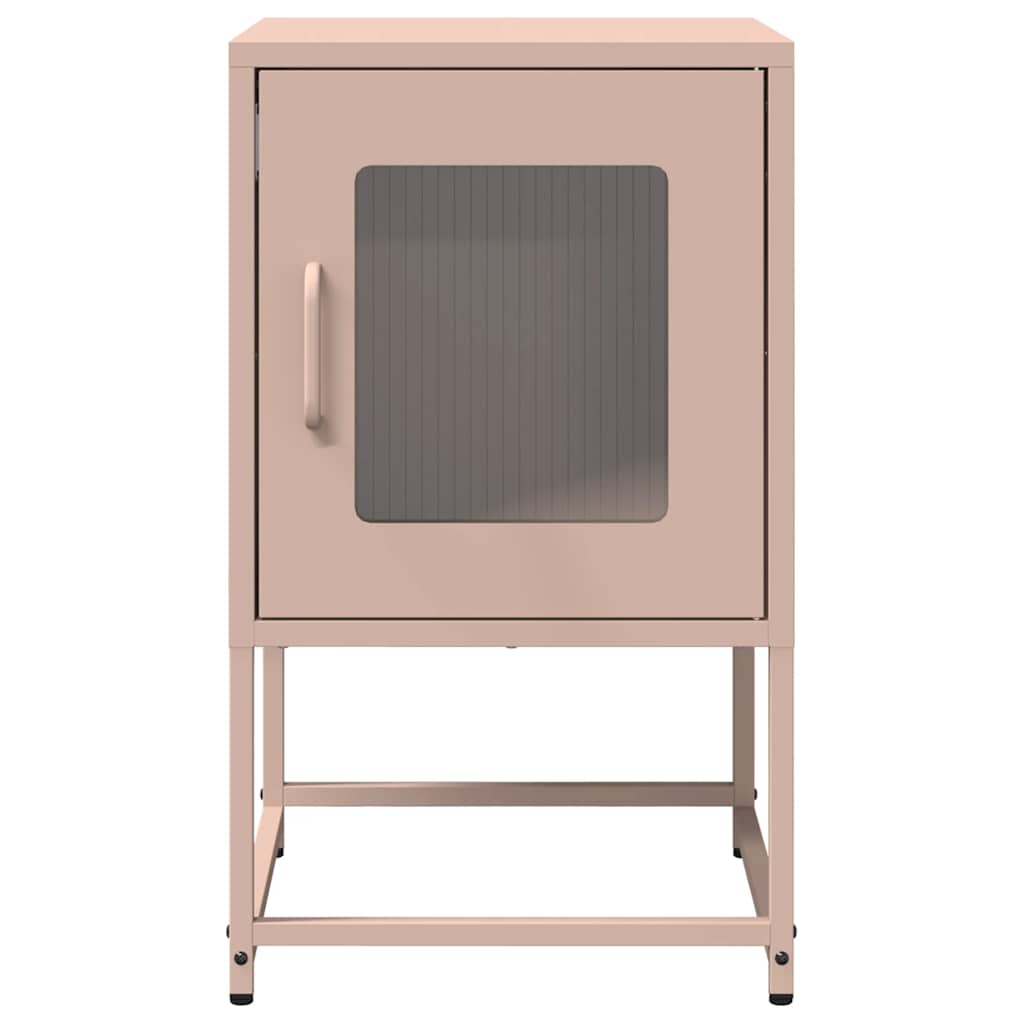 Bedside table pink 36x39x60.5 cm cold-rolled steel