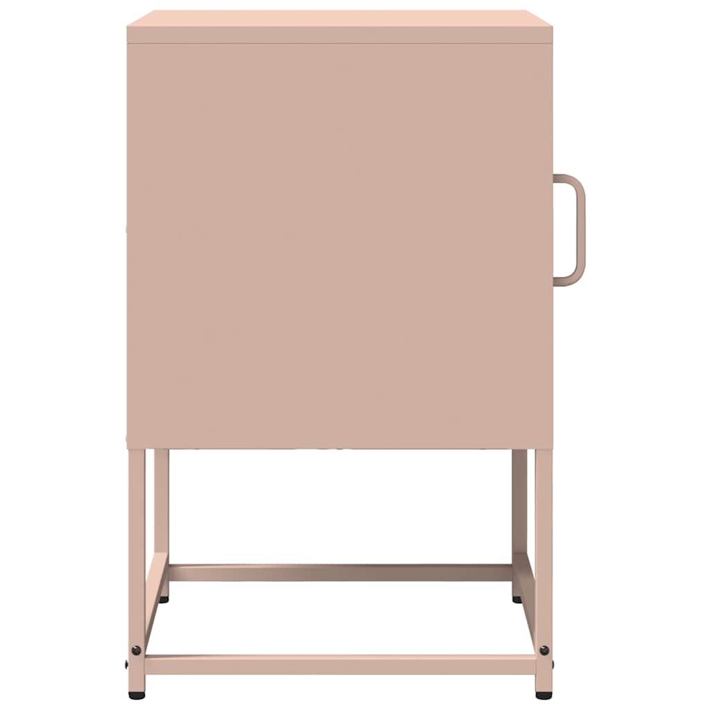 Bedside table pink 36x39x60.5 cm cold-rolled steel
