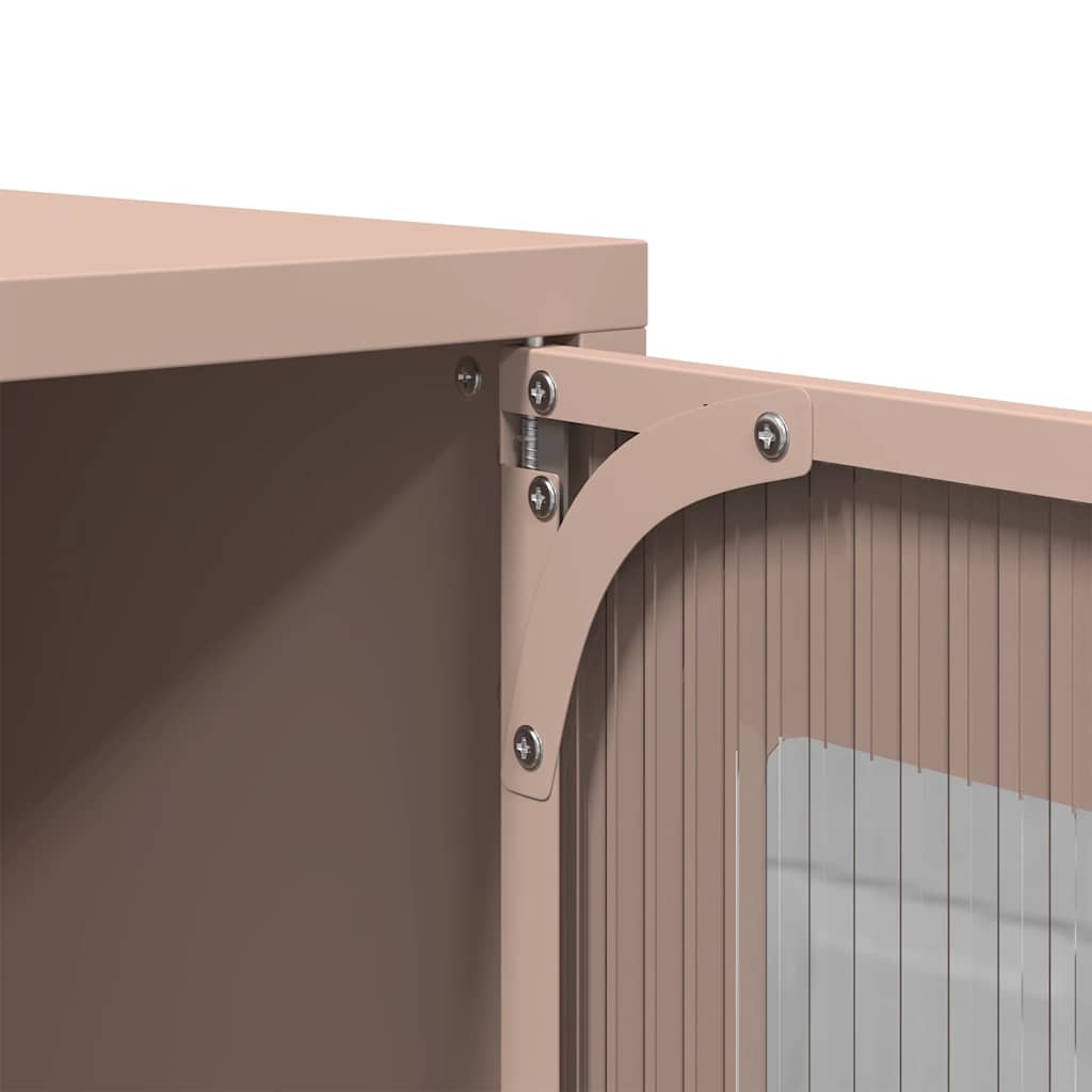 Bedside table pink 36x39x60.5 cm cold-rolled steel