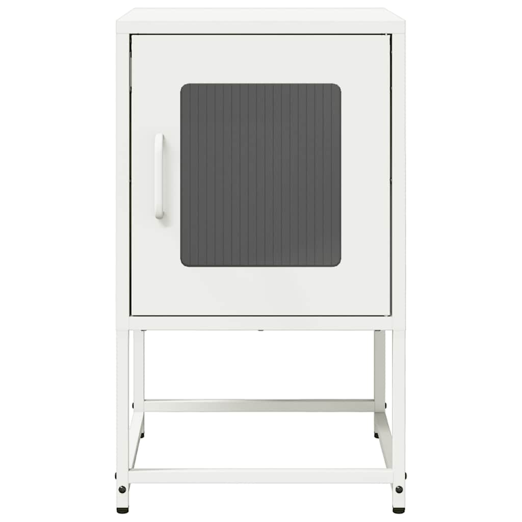 Bedside table white 36x39x60.5 cm cold-rolled steel