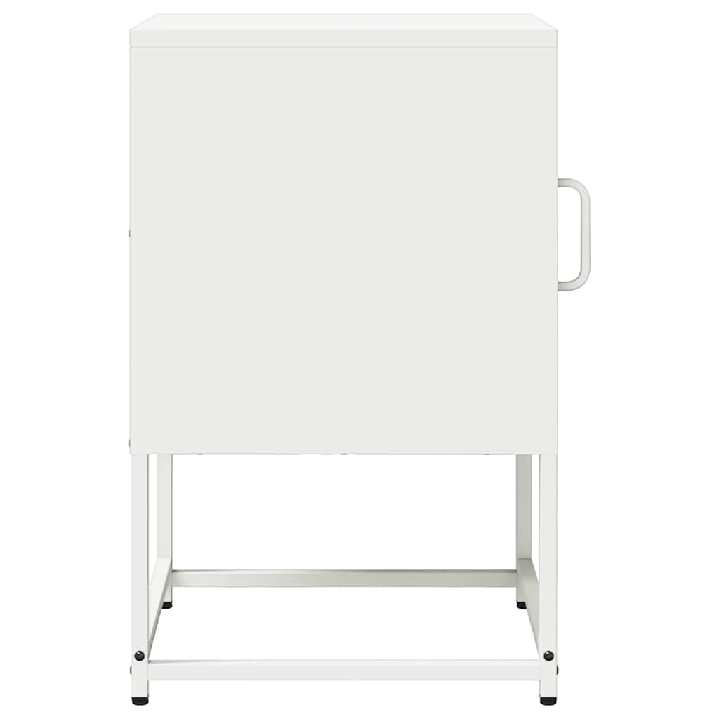 Bedside table white 36x39x60.5 cm cold-rolled steel