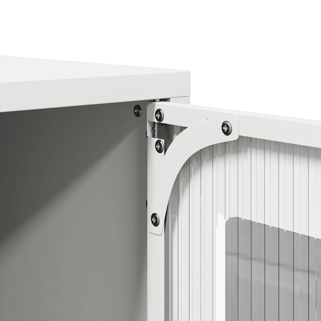 Bedside table white 36x39x60.5 cm cold-rolled steel