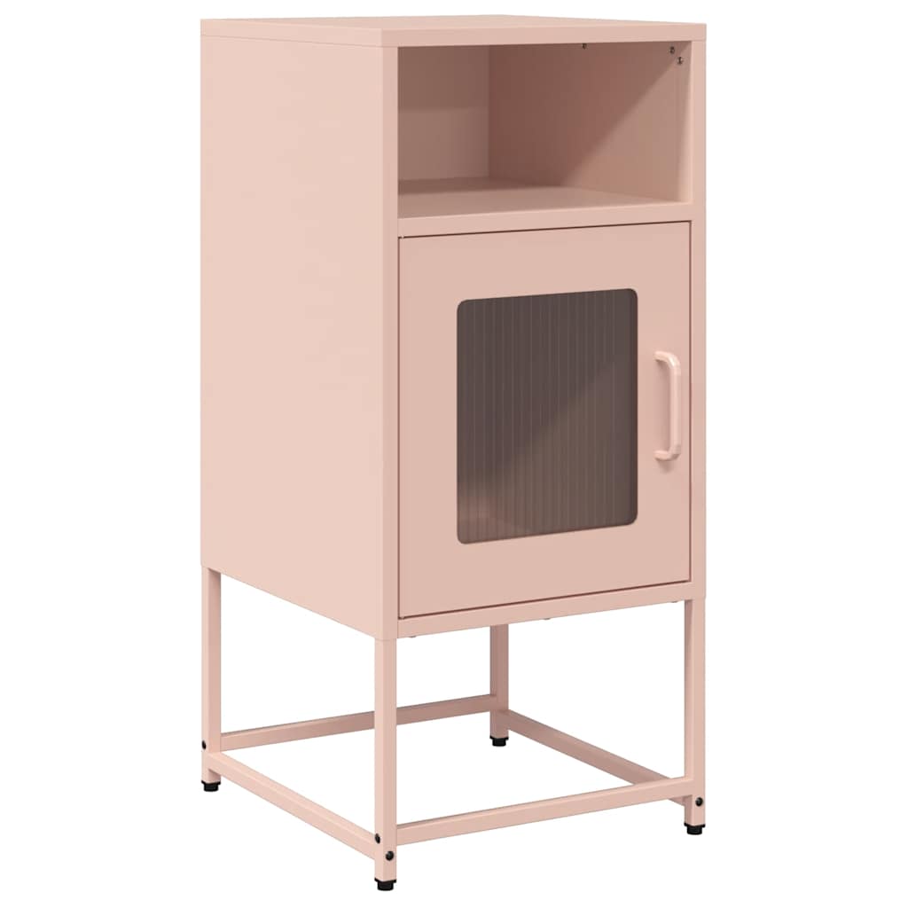 Bedside table pink 36x39x78 cm cold-rolled steel