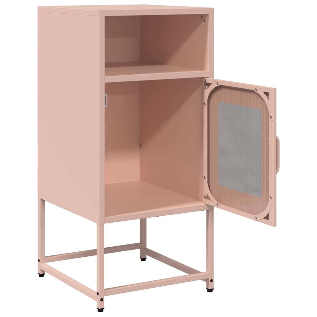 Bedside table pink 36x39x78 cm cold-rolled steel