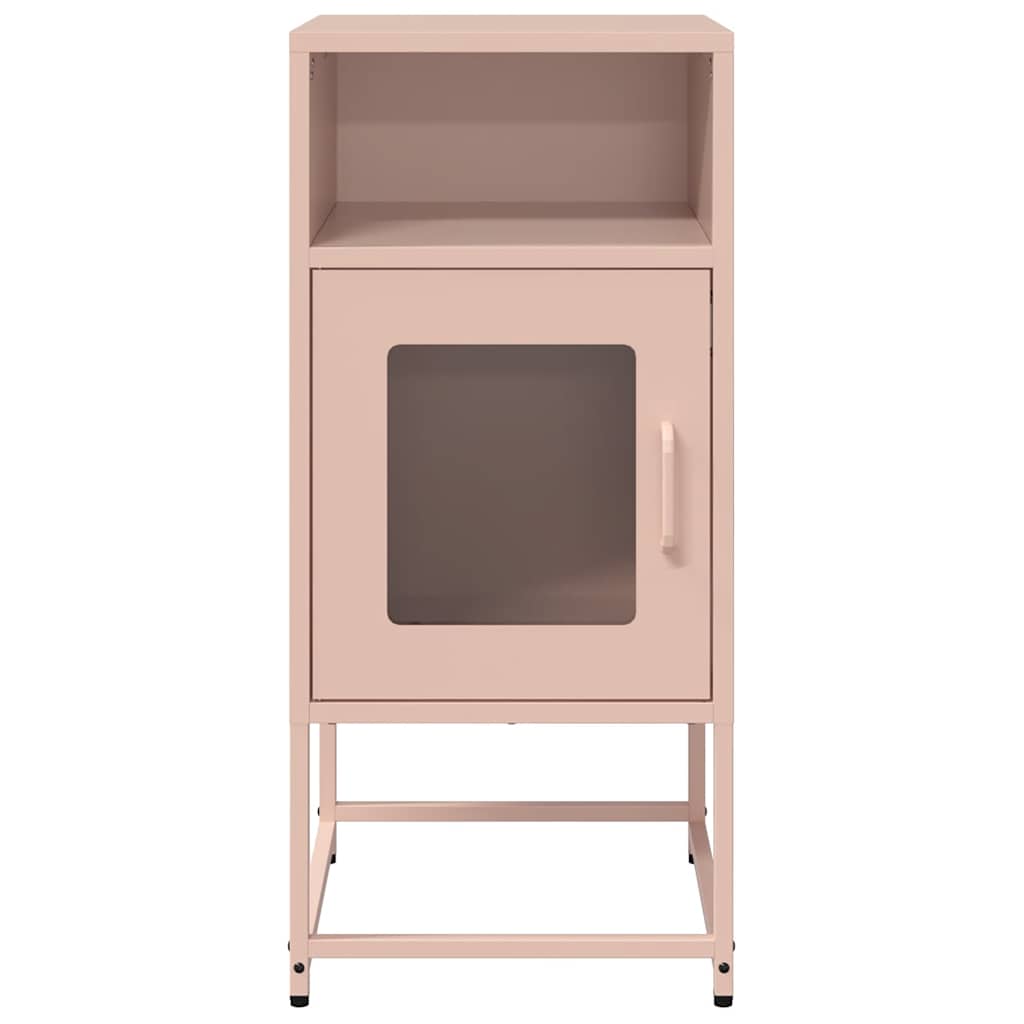 Bedside table pink 36x39x78 cm cold-rolled steel