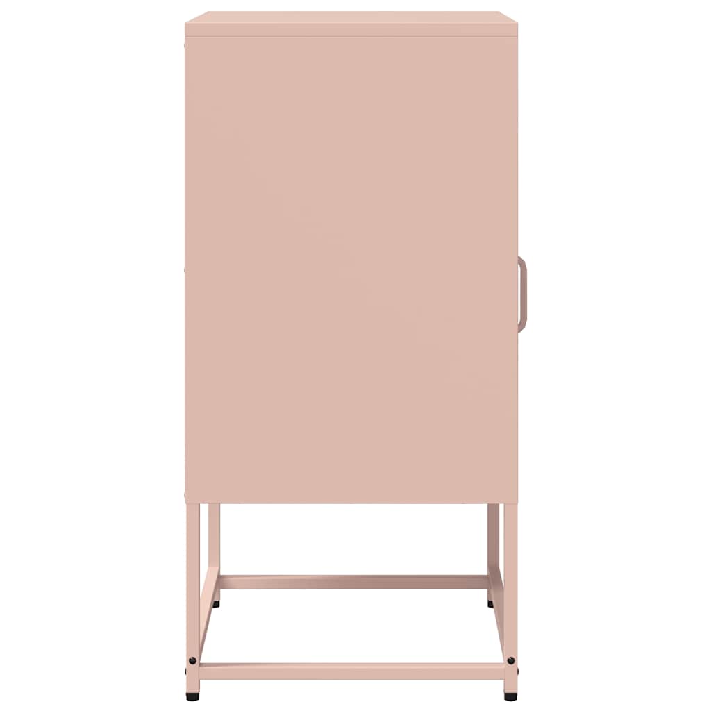Bedside table pink 36x39x78 cm cold-rolled steel