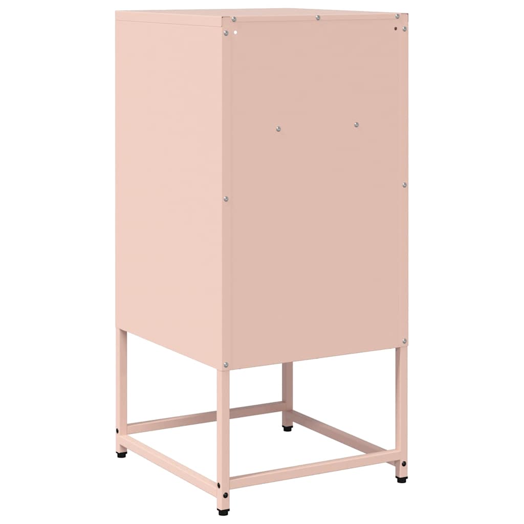 Bedside table pink 36x39x78 cm cold-rolled steel