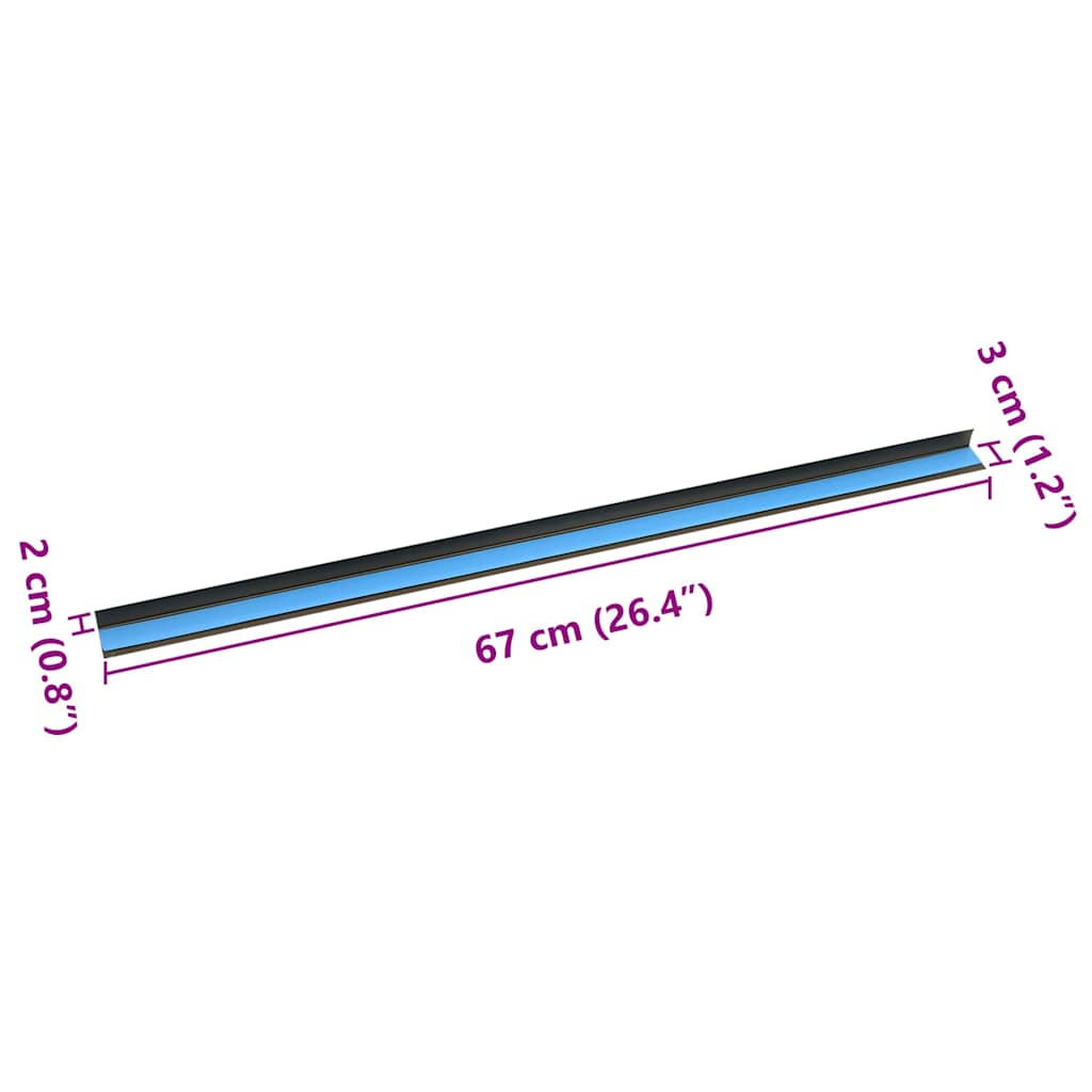 Treppenkantenprofile 30 stk. Braun 67 x 3 x 2 cm Aluminium