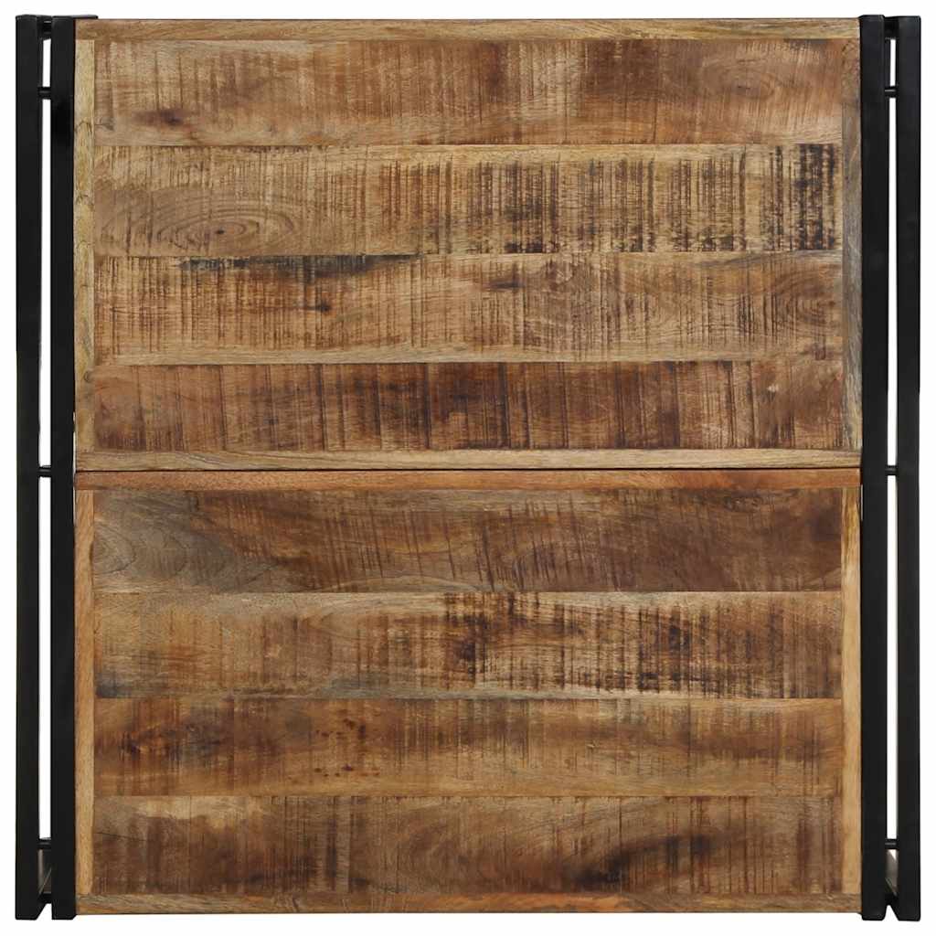 Table basse 80x80x35 cm en bois de manguier massif brut