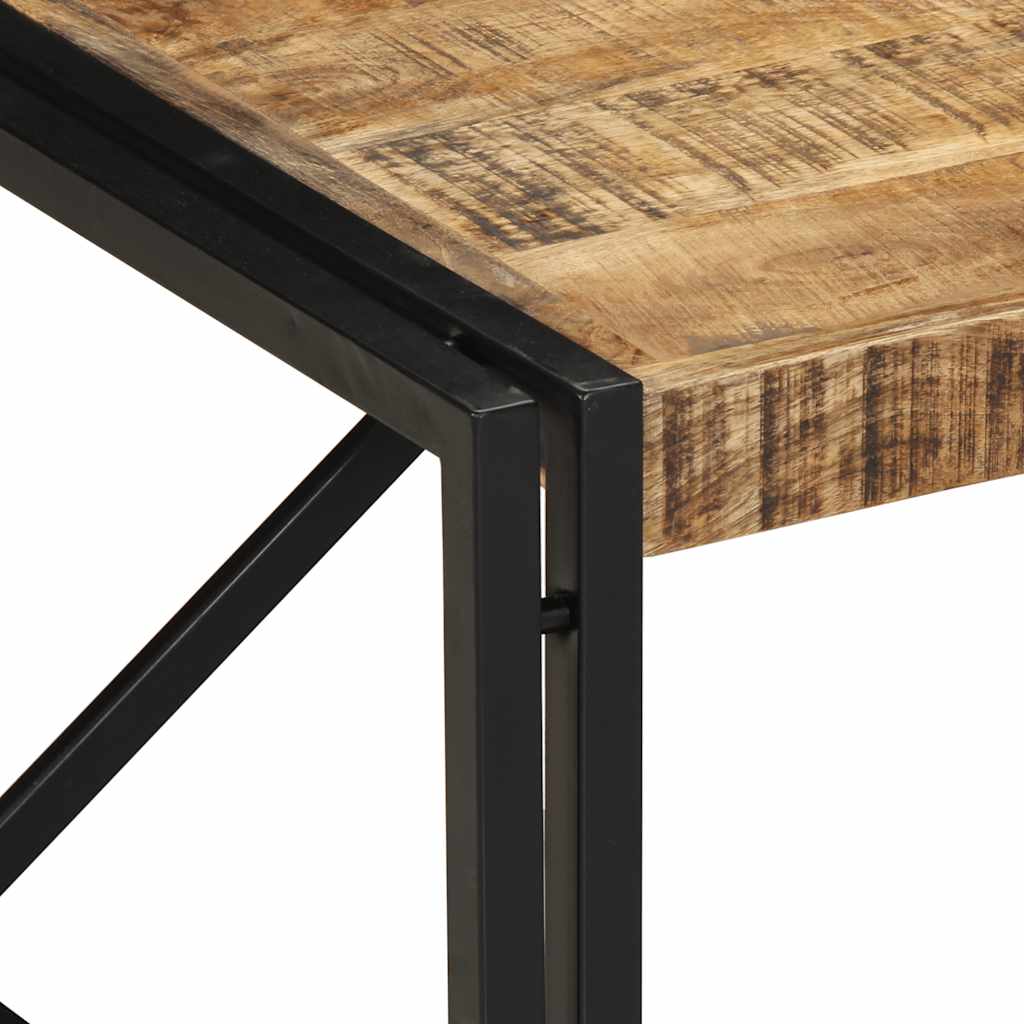 Table basse 80x80x35 cm en bois de manguier massif brut