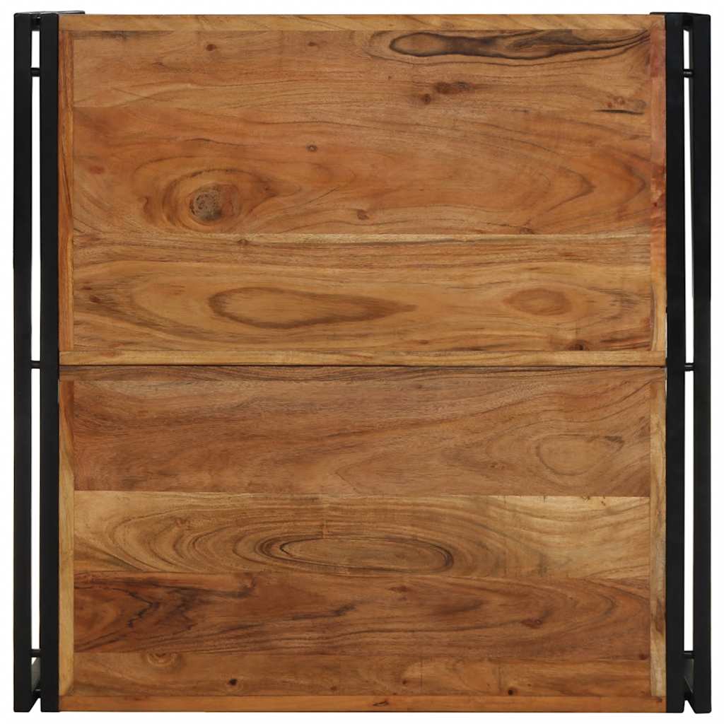 Table basse 80x80x35 cm en bois d'acacia massif