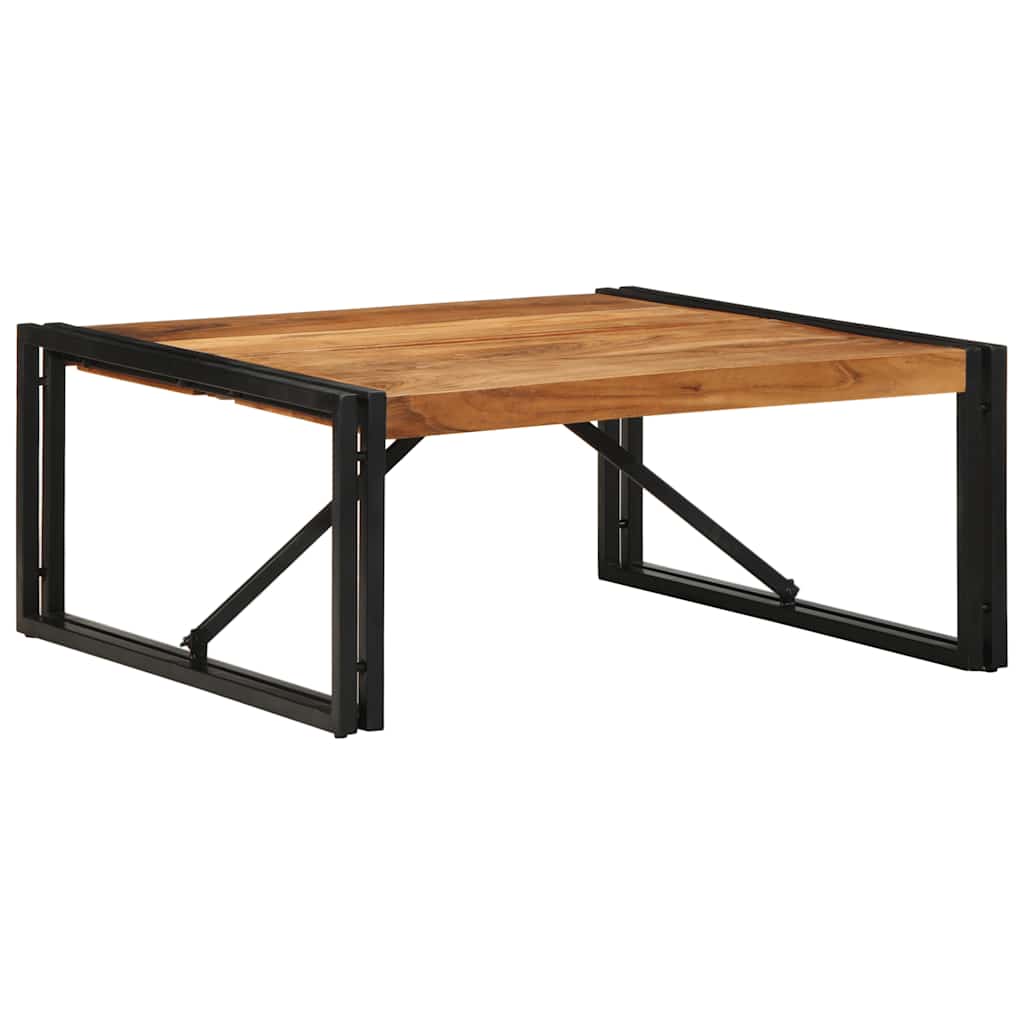Table basse 80x80x35 cm en bois d'acacia massif