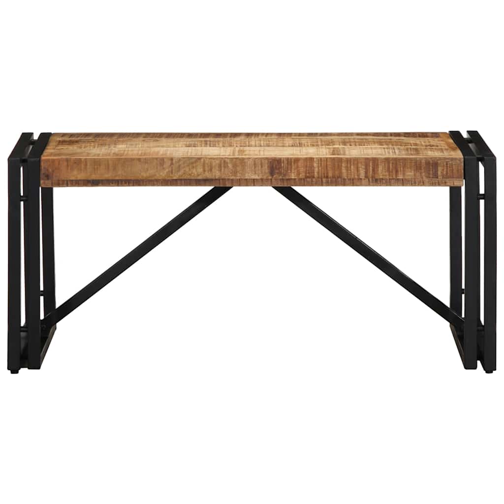 Couchtisch 80x40x35 cm Raues Massivholz Mango