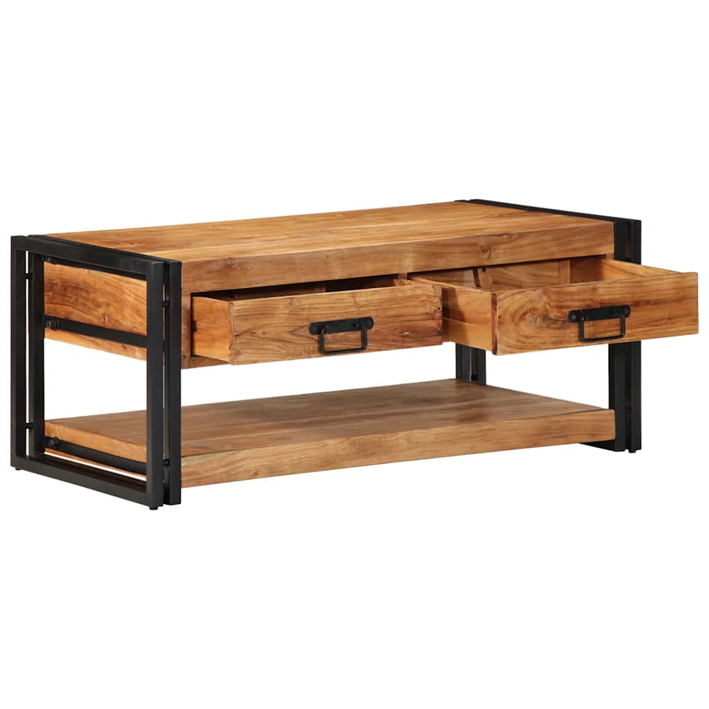 Table basse 90x50x38 cm en bois d'acacia massif
