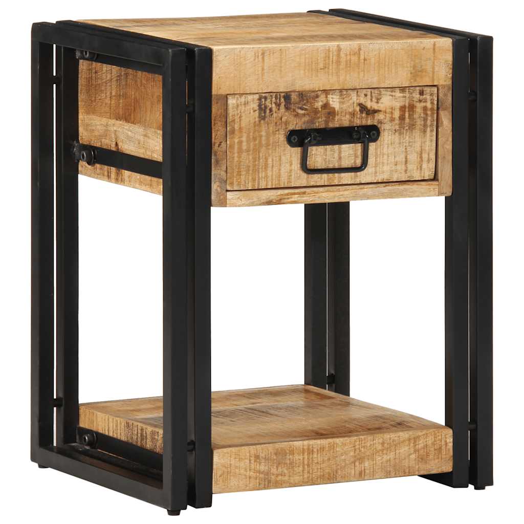 Nachttische 2 Stk. 40x35x50 cm Raues Massivholz Mango