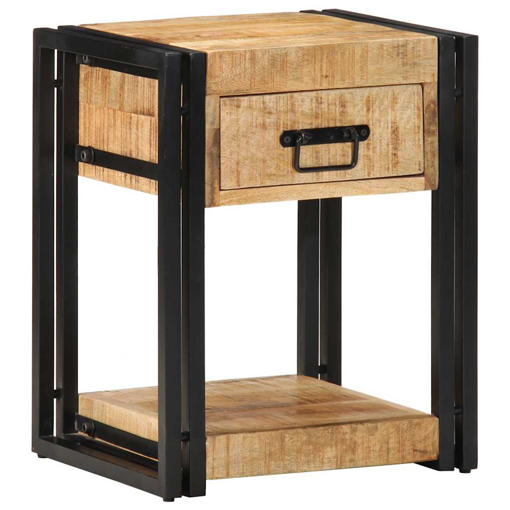 Nachttische 2 Stk. 40x35x50 cm Raues Massivholz Mango