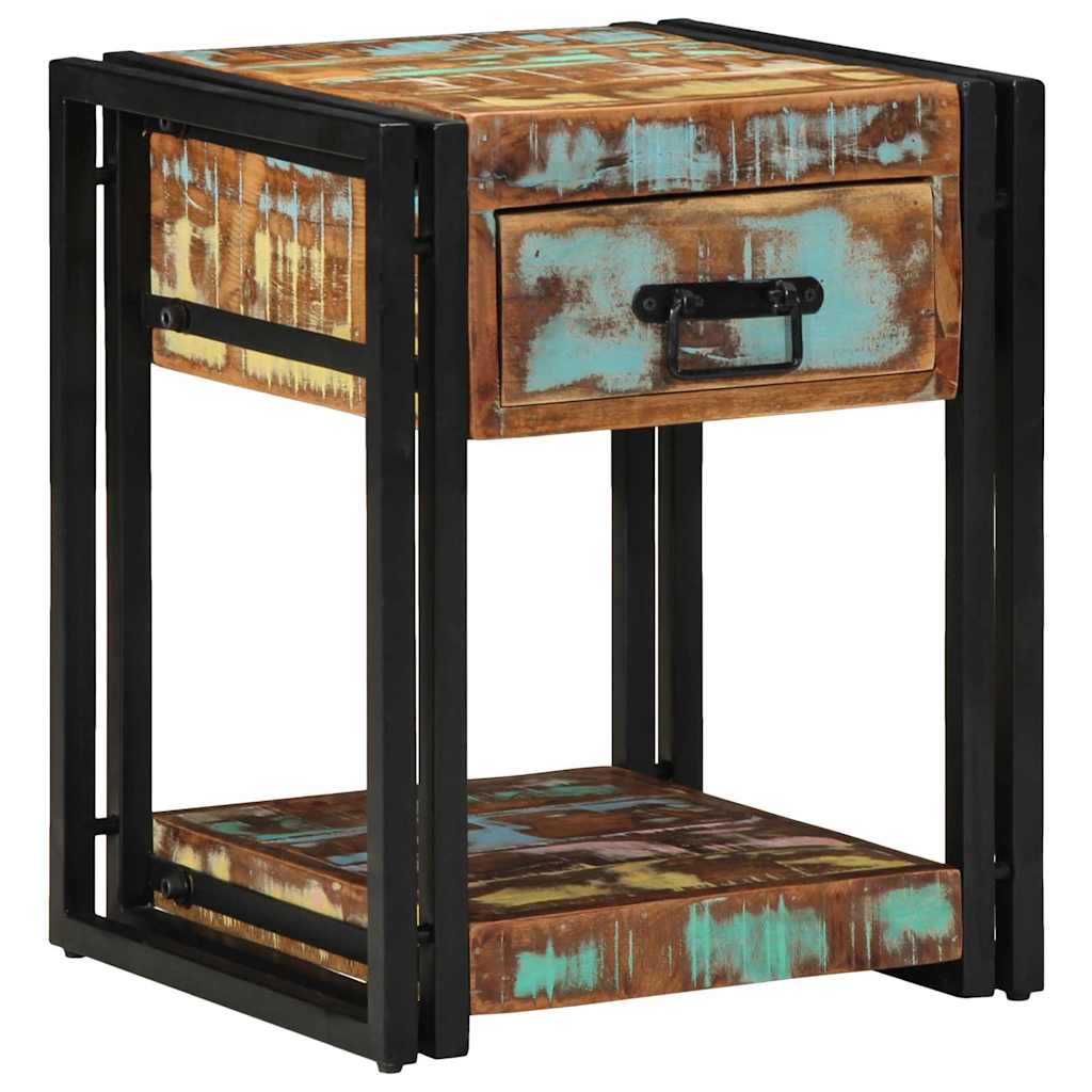 Nachttisch Mehrfarbig 40 x 40 x 50 cm Massives Altholz