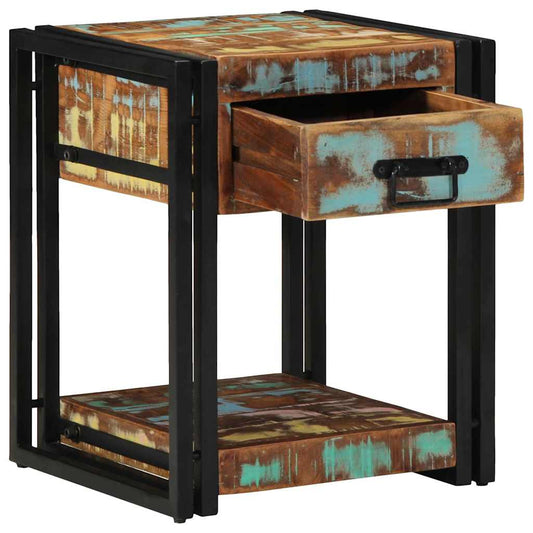 Nachttisch Mehrfarbig 40 x 40 x 50 cm Massives Altholz