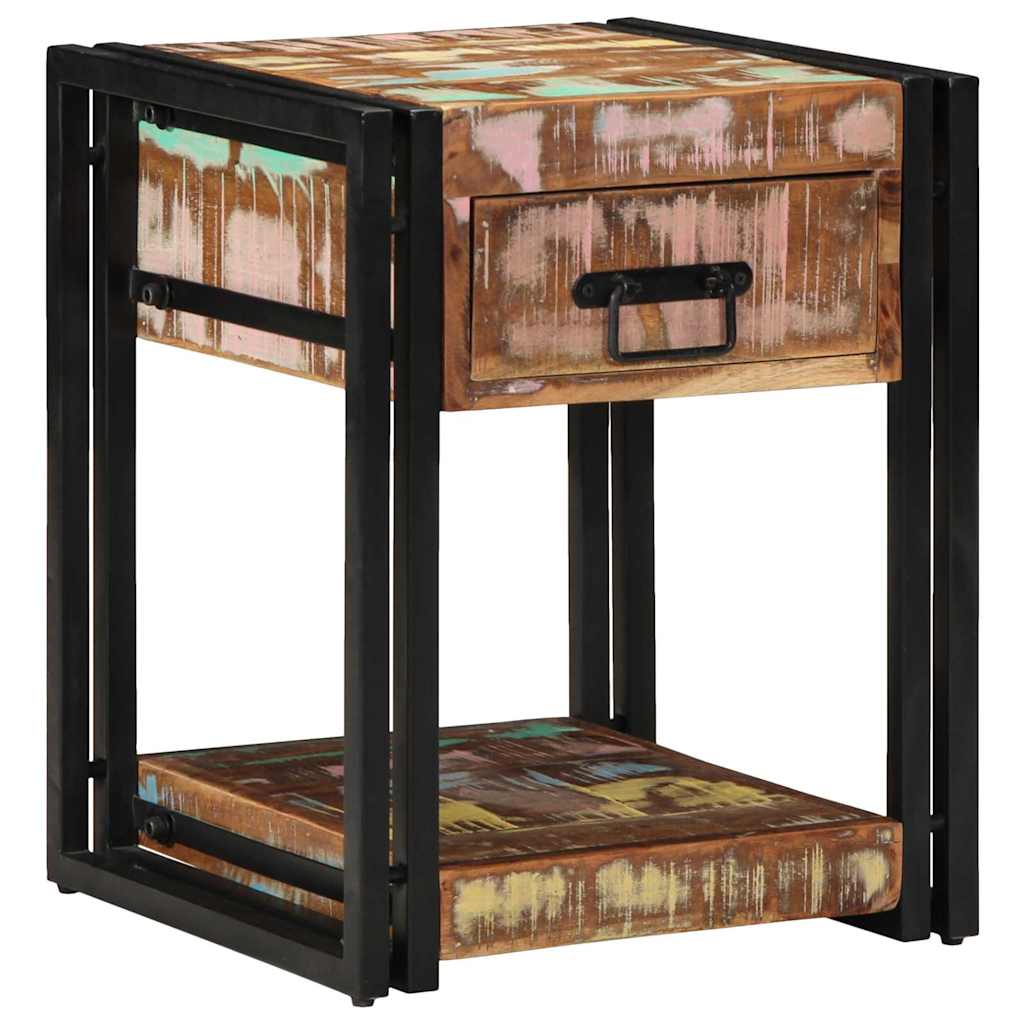 Nachttisch Mehrfarbig 40 x 40 x 50 cm Massives Altholz