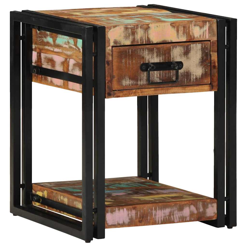 Nachttisch Mehrfarbig 40 x 40 x 50 cm Massives Altholz