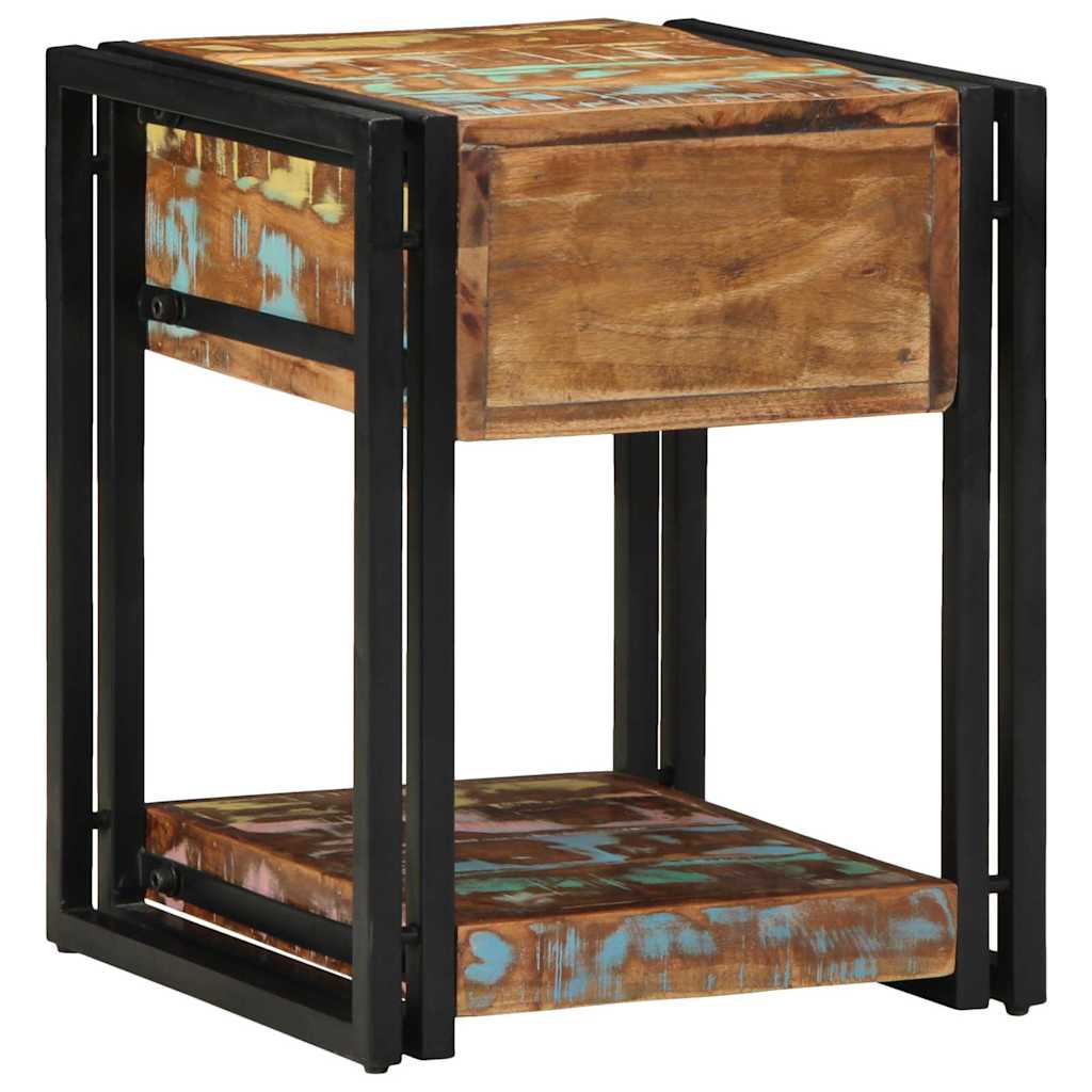 Nachttisch Mehrfarbig 40 x 40 x 50 cm Massives Altholz
