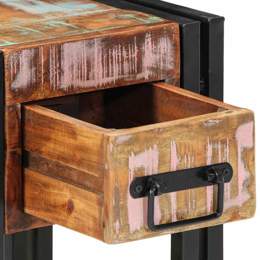 Nachttisch Mehrfarbig 30 x 30 x 40 cm Massives Altholz