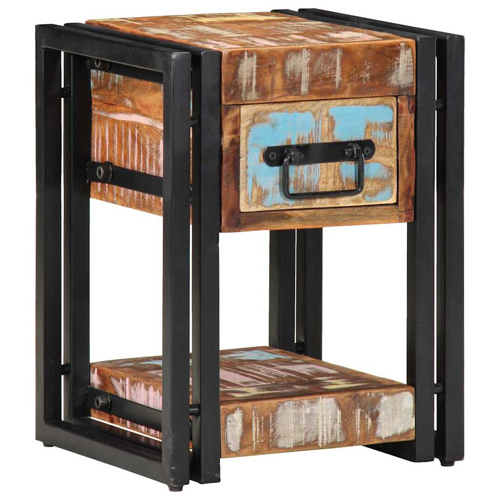Nachttisch Mehrfarbig 30 x 30 x 40 cm Massives Altholz