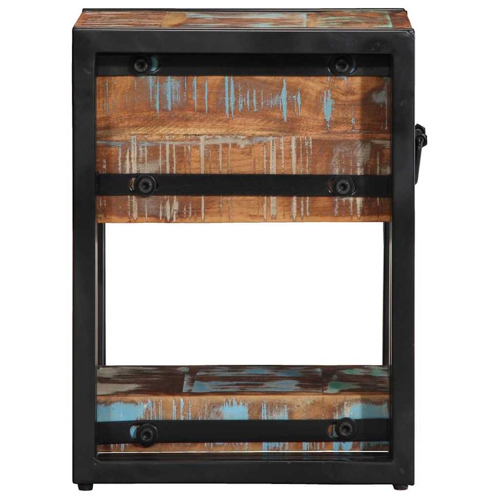 Nachttisch Mehrfarbig 30 x 30 x 40 cm Massives Altholz