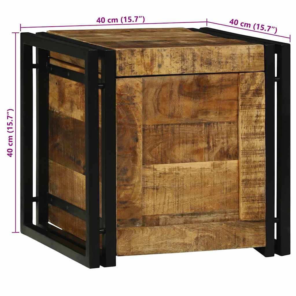 Aufbewahrungsbox Braun und Schwarz 40 x 40 x 40 cm