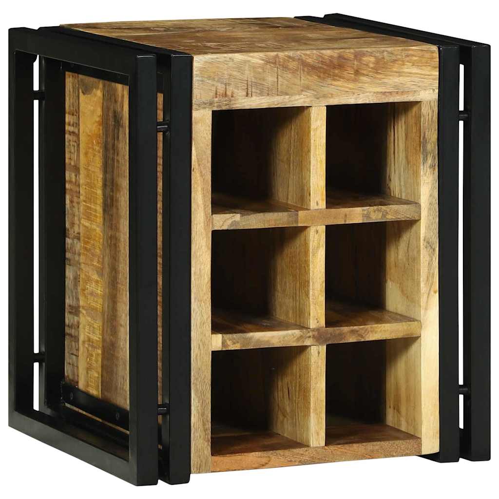 Weinregal Braun 34,5 x 35 x 39 cm Massivholz Mango