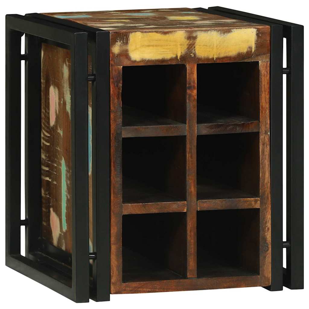 Weinregal Mehrfarbig 34,5 x 35 x 39 cm Massivholz Altholz