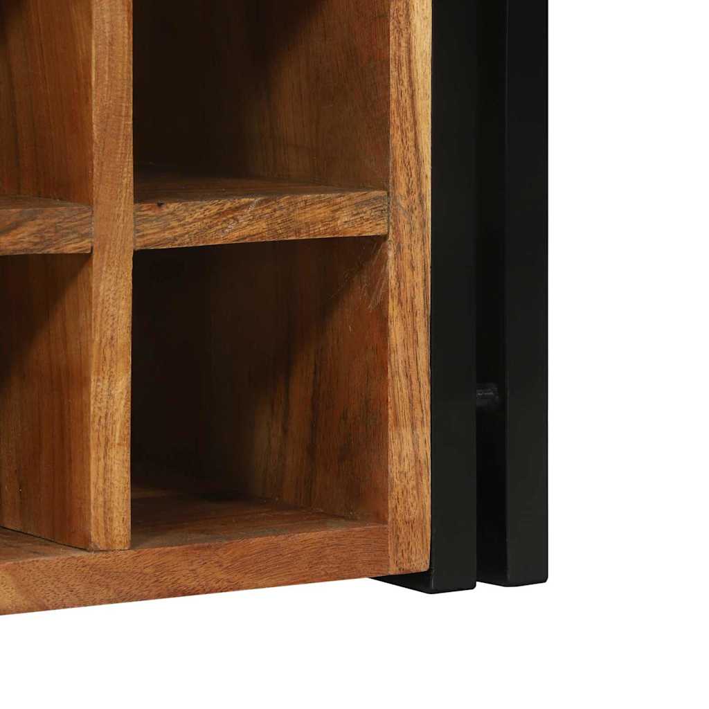 Weinregal Braun 34,5 x 35 x 39 cm Massivholz Akazie