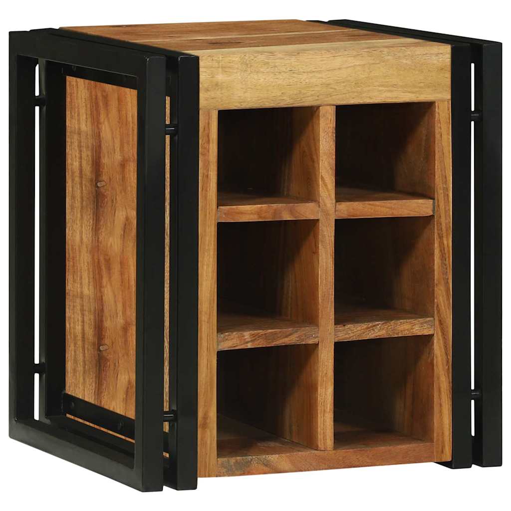 Weinregal Braun 34,5 x 35 x 39 cm Massivholz Akazie