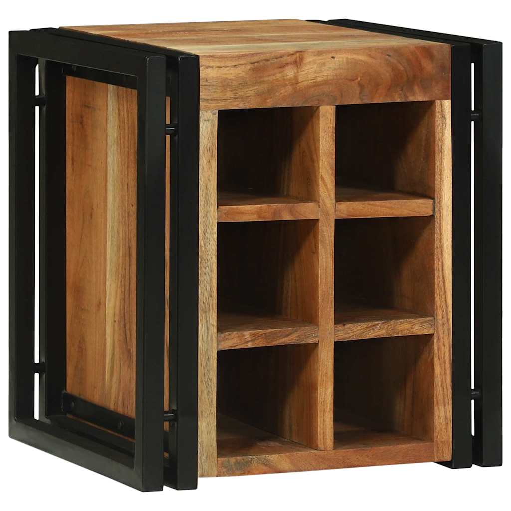 Weinregal Braun 34,5 x 35 x 39 cm Massivholz Akazie