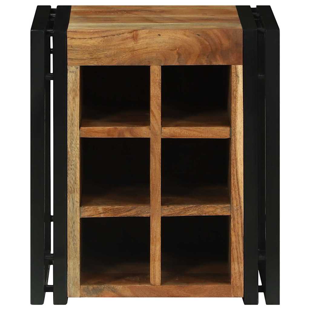 Weinregal Braun 34,5 x 35 x 39 cm Massivholz Akazie