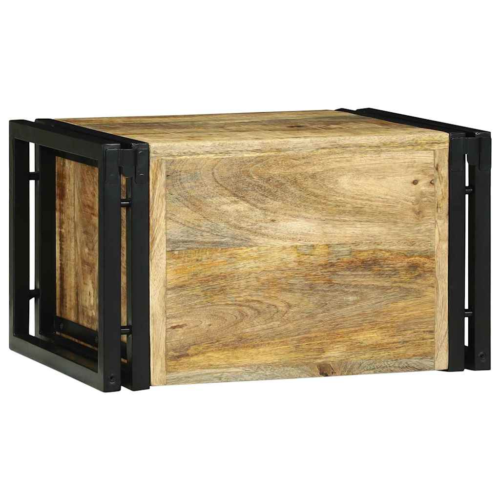Weinregal Braun und Schwarz 46 x 35 x 27,5 cm Massivholz Mango