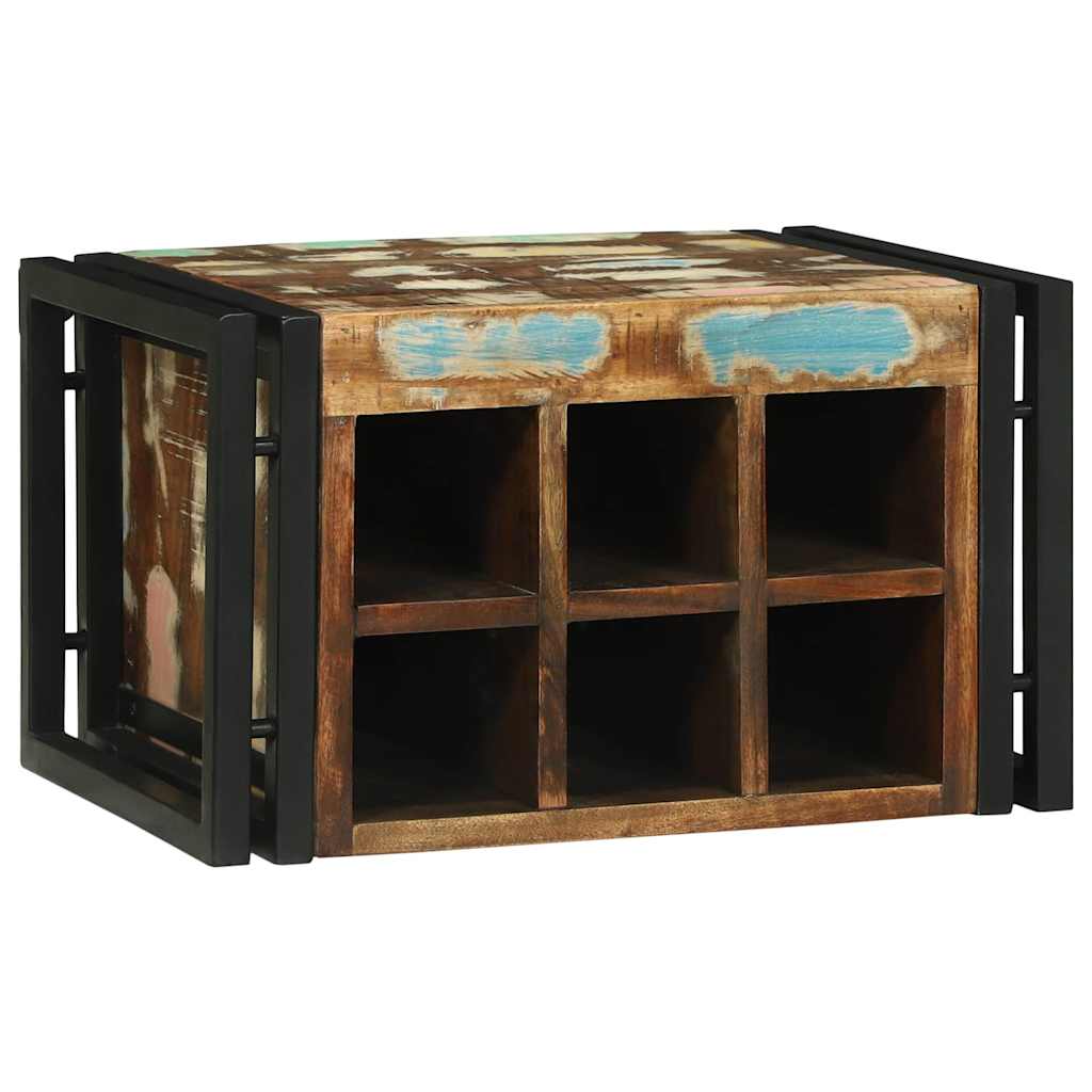 Weinregal Mehrfarbig 46 x 35 x 27,5 cm Massivholz Altholz