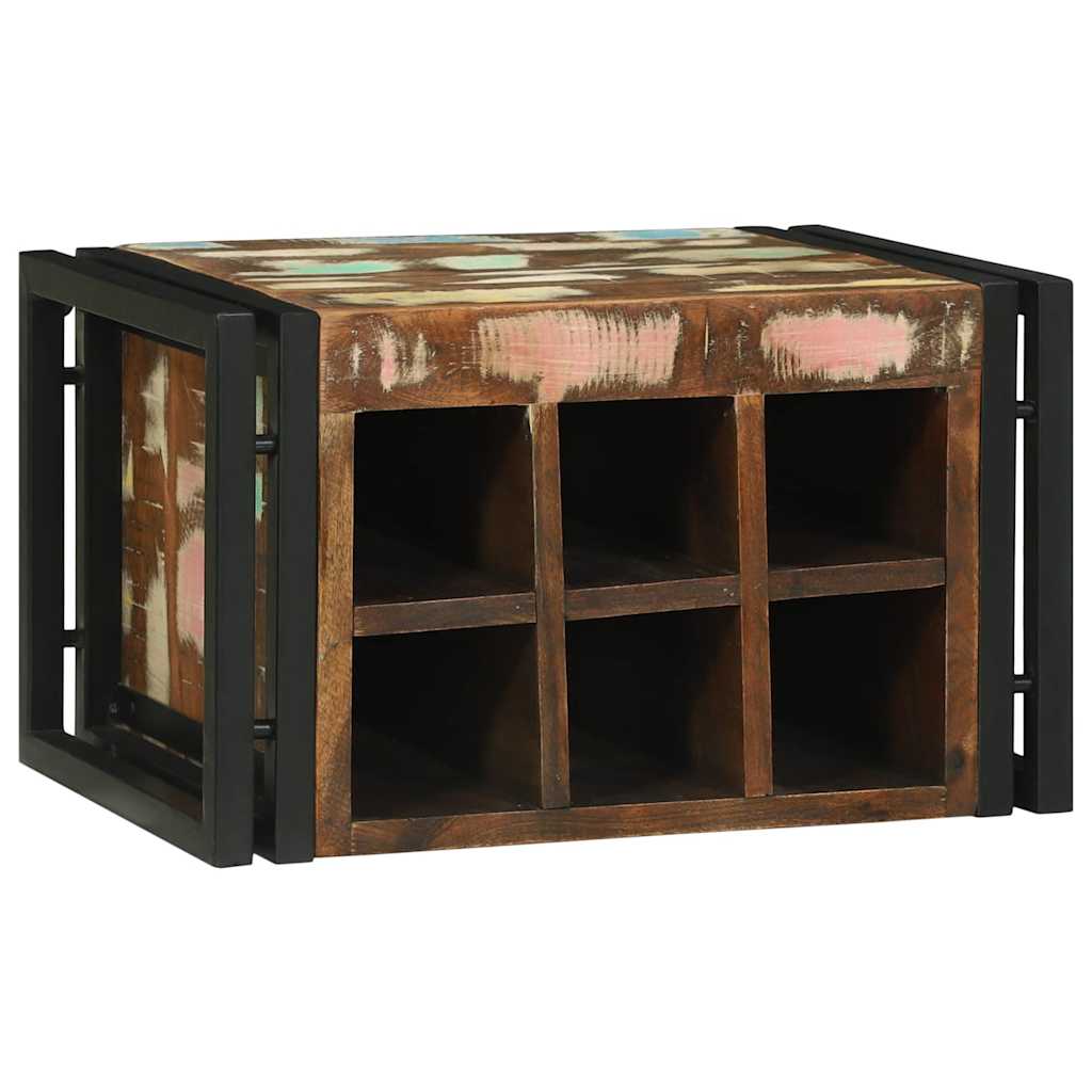 Weinregal Mehrfarbig 46 x 35 x 27,5 cm Massivholz Altholz